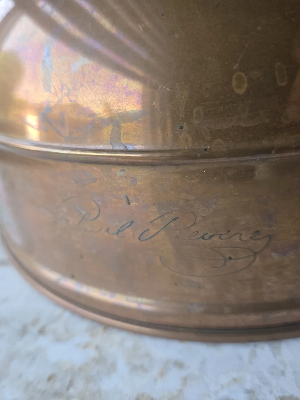 Copper-Tone Classic Whistling Teakettle with Wooden Handle